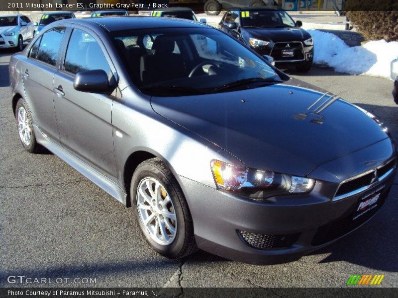 Graphite Gray Pearl / Black 2011 Mitsubishi Lancer ES