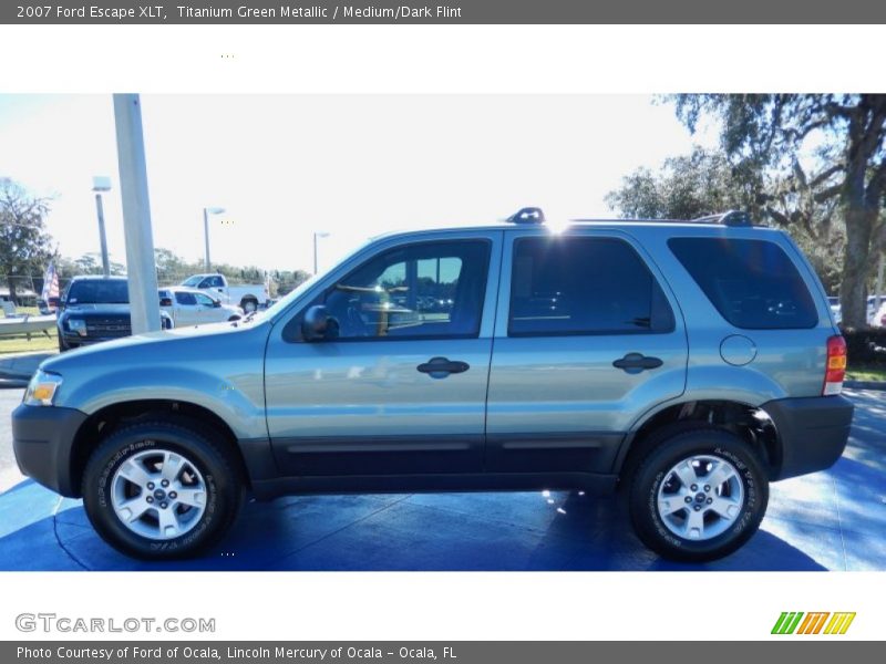 Titanium Green Metallic / Medium/Dark Flint 2007 Ford Escape XLT