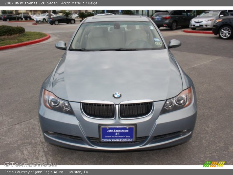 Arctic Metallic / Beige 2007 BMW 3 Series 328i Sedan
