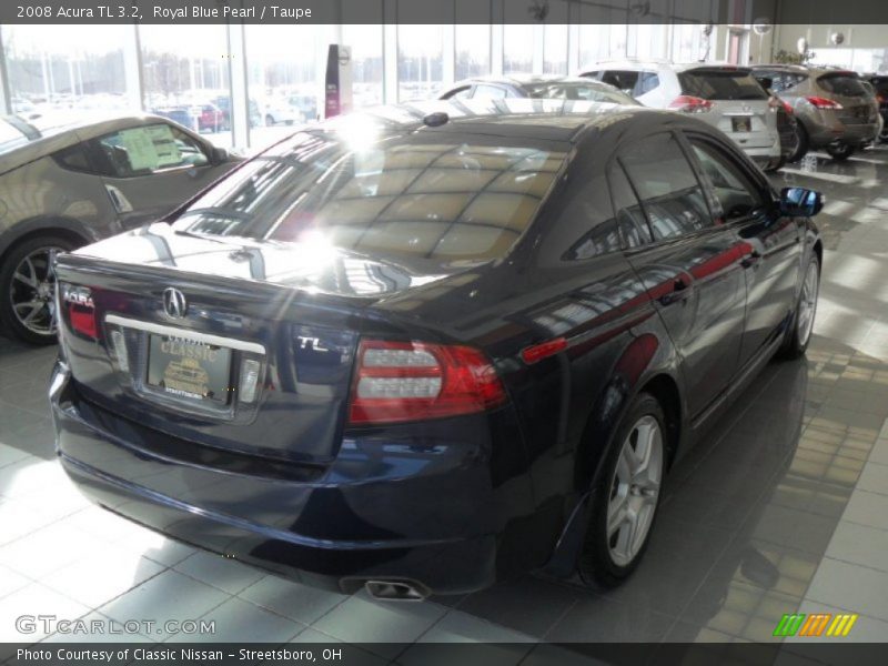 Royal Blue Pearl / Taupe 2008 Acura TL 3.2