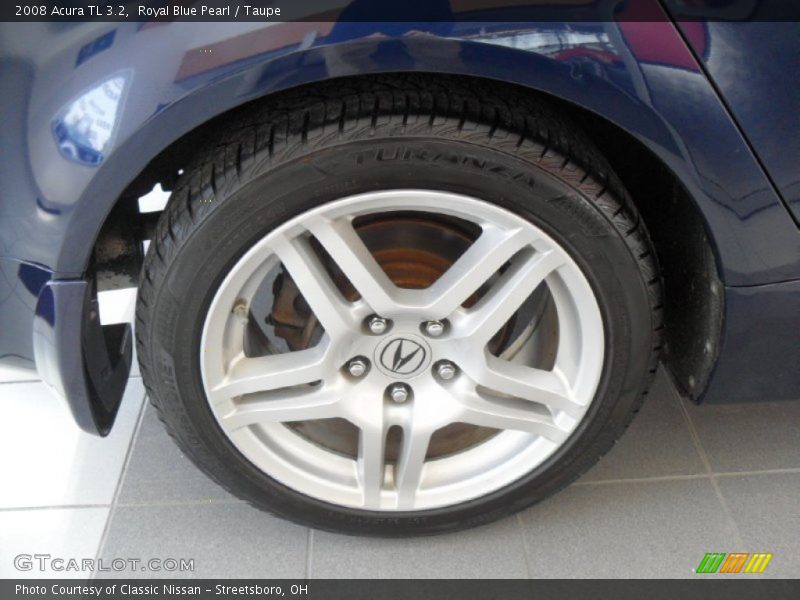Royal Blue Pearl / Taupe 2008 Acura TL 3.2