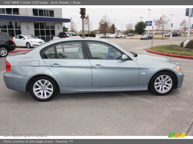 Arctic Metallic / Beige 2007 BMW 3 Series 328i Sedan