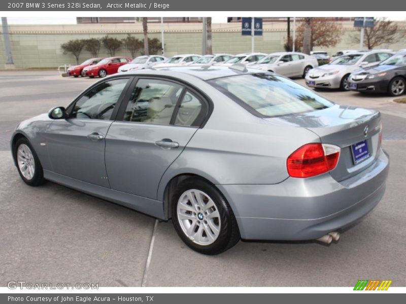 Arctic Metallic / Beige 2007 BMW 3 Series 328i Sedan