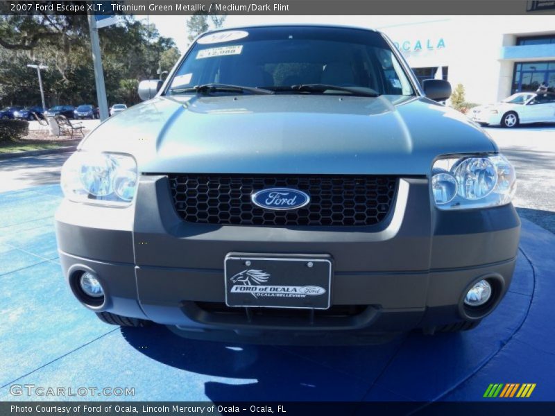 Titanium Green Metallic / Medium/Dark Flint 2007 Ford Escape XLT