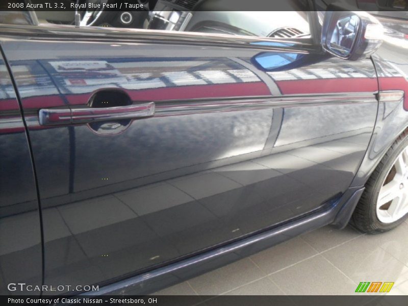 Royal Blue Pearl / Taupe 2008 Acura TL 3.2