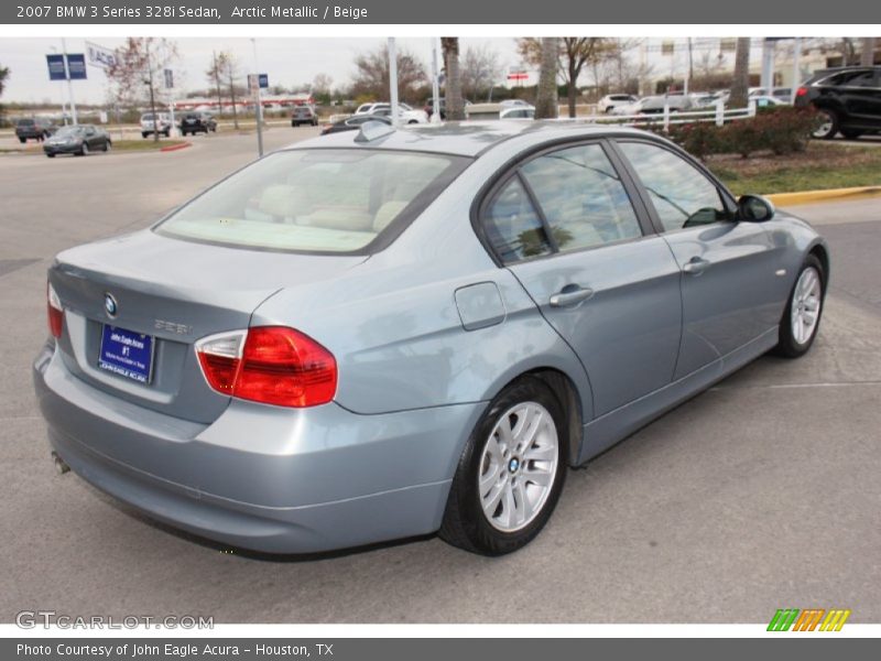 Arctic Metallic / Beige 2007 BMW 3 Series 328i Sedan