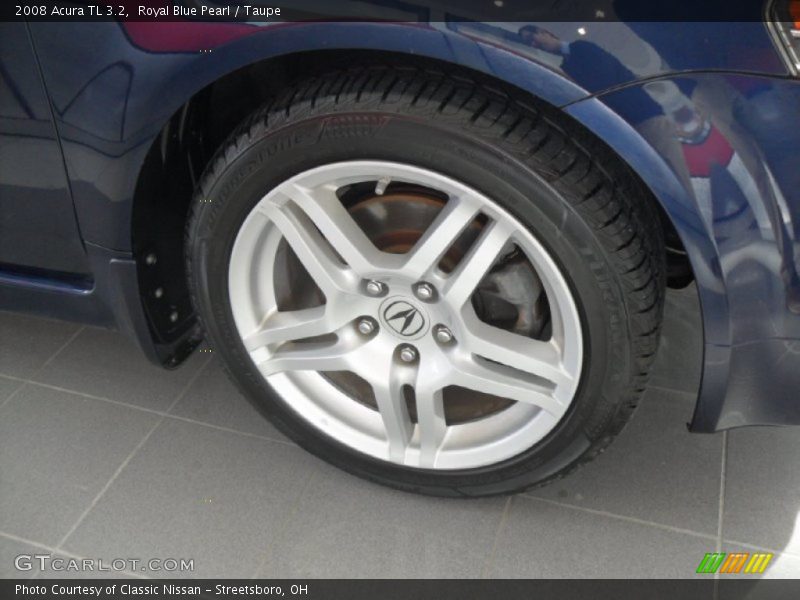 Royal Blue Pearl / Taupe 2008 Acura TL 3.2