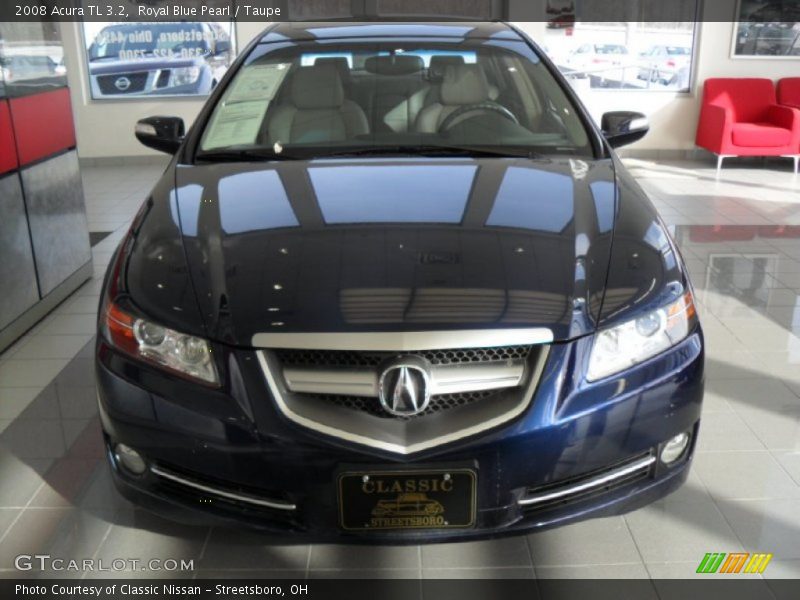 Royal Blue Pearl / Taupe 2008 Acura TL 3.2
