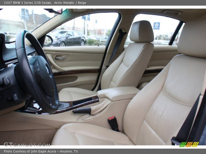 Arctic Metallic / Beige 2007 BMW 3 Series 328i Sedan