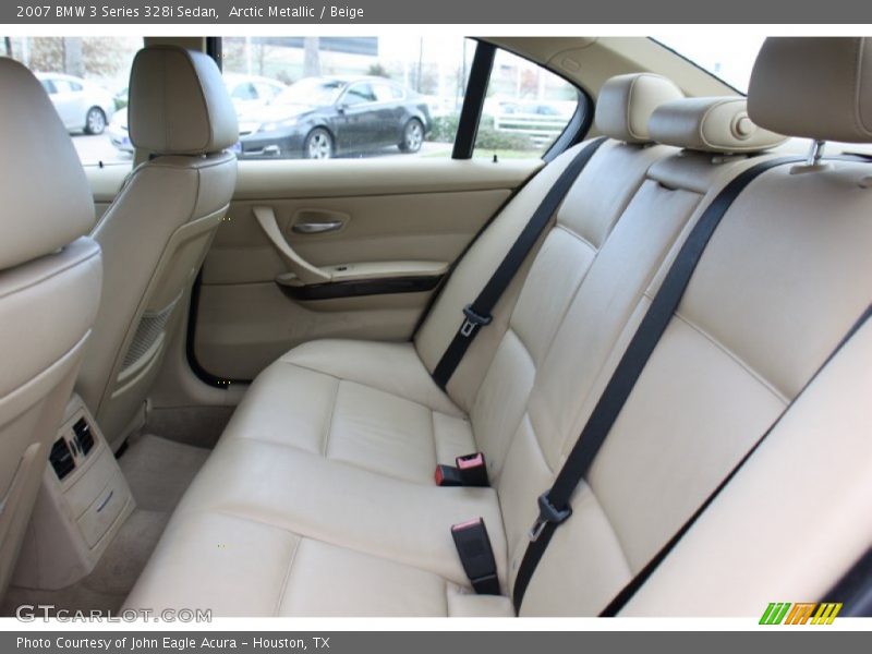 Arctic Metallic / Beige 2007 BMW 3 Series 328i Sedan
