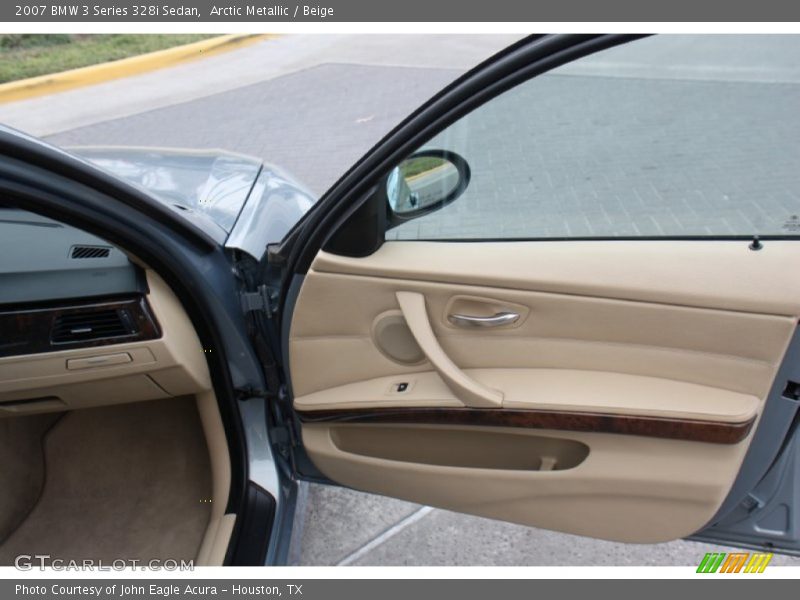 Arctic Metallic / Beige 2007 BMW 3 Series 328i Sedan