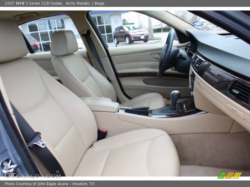 Arctic Metallic / Beige 2007 BMW 3 Series 328i Sedan