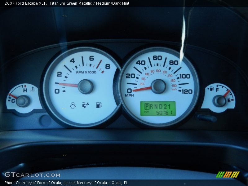 Titanium Green Metallic / Medium/Dark Flint 2007 Ford Escape XLT