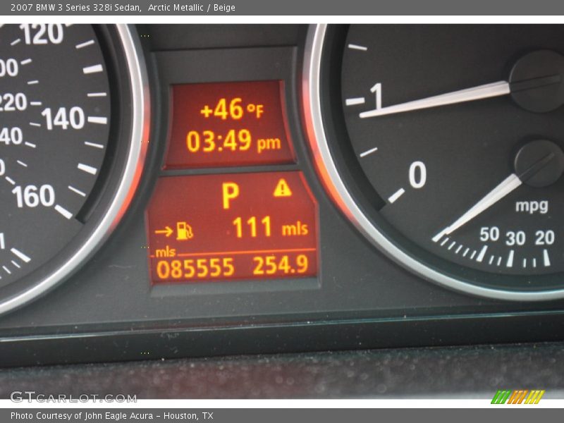 Arctic Metallic / Beige 2007 BMW 3 Series 328i Sedan