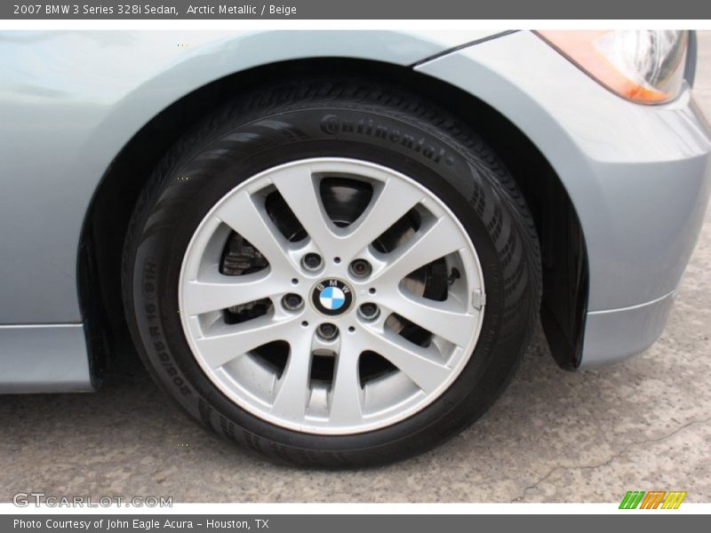 Arctic Metallic / Beige 2007 BMW 3 Series 328i Sedan