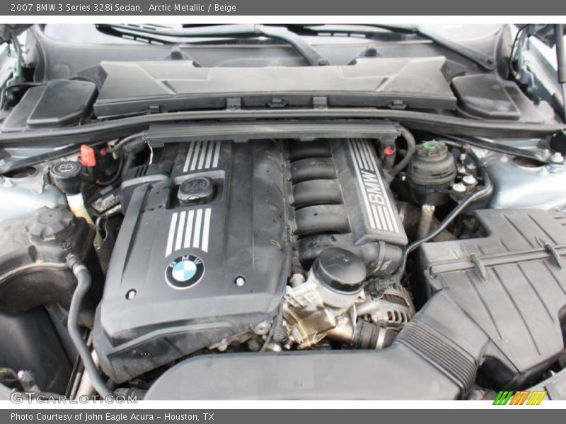 Arctic Metallic / Beige 2007 BMW 3 Series 328i Sedan