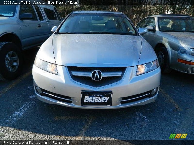 Alabaster Silver Metallic / Ebony 2008 Acura TL 3.2