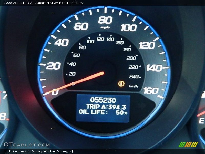 Alabaster Silver Metallic / Ebony 2008 Acura TL 3.2