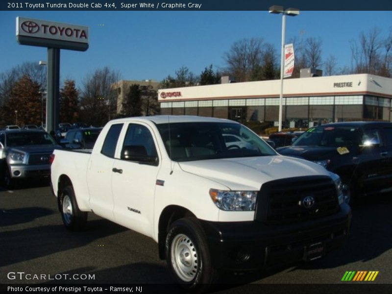 Super White / Graphite Gray 2011 Toyota Tundra Double Cab 4x4