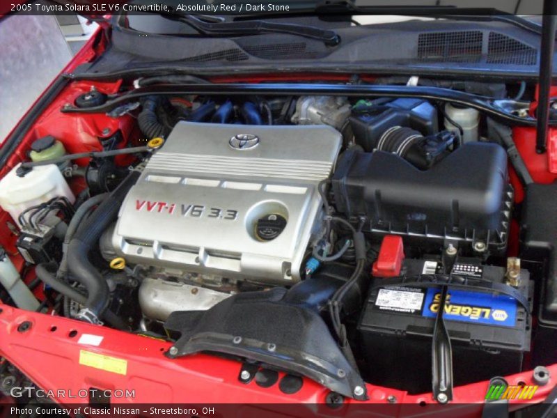 Absolutely Red / Dark Stone 2005 Toyota Solara SLE V6 Convertible