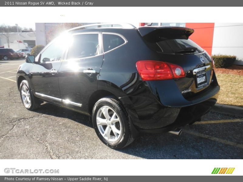 Wicked Black / Gray 2011 Nissan Rogue SV AWD