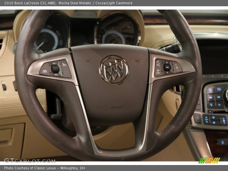 Mocha Steel Metallic / Cocoa/Light Cashmere 2010 Buick LaCrosse CXL AWD