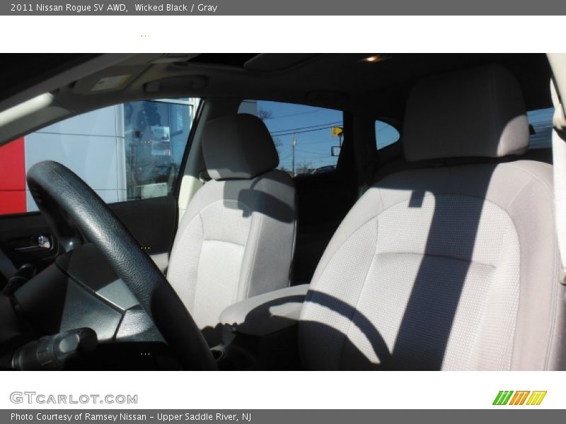 Wicked Black / Gray 2011 Nissan Rogue SV AWD
