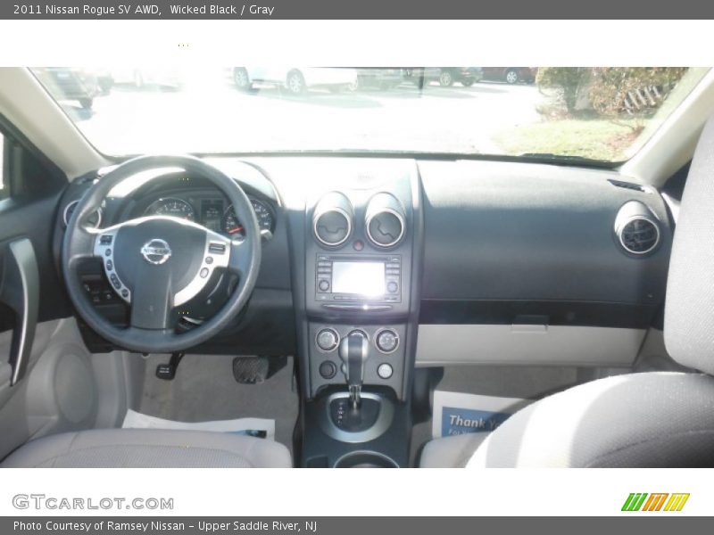 Wicked Black / Gray 2011 Nissan Rogue SV AWD