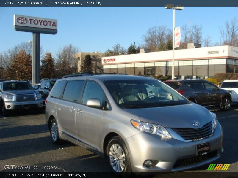 Silver Sky Metallic / Light Gray 2012 Toyota Sienna XLE