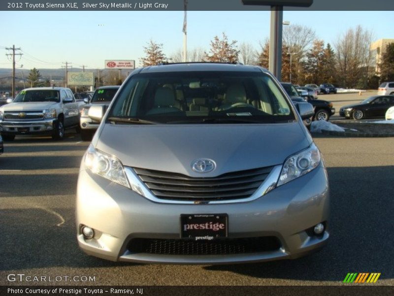 Silver Sky Metallic / Light Gray 2012 Toyota Sienna XLE