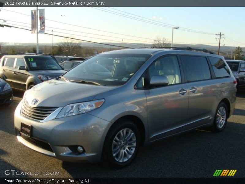 Silver Sky Metallic / Light Gray 2012 Toyota Sienna XLE