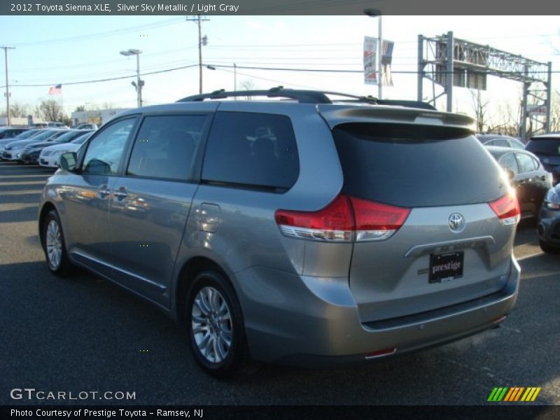 Silver Sky Metallic / Light Gray 2012 Toyota Sienna XLE