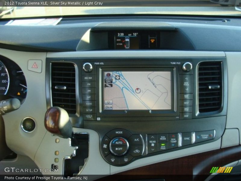 Silver Sky Metallic / Light Gray 2012 Toyota Sienna XLE