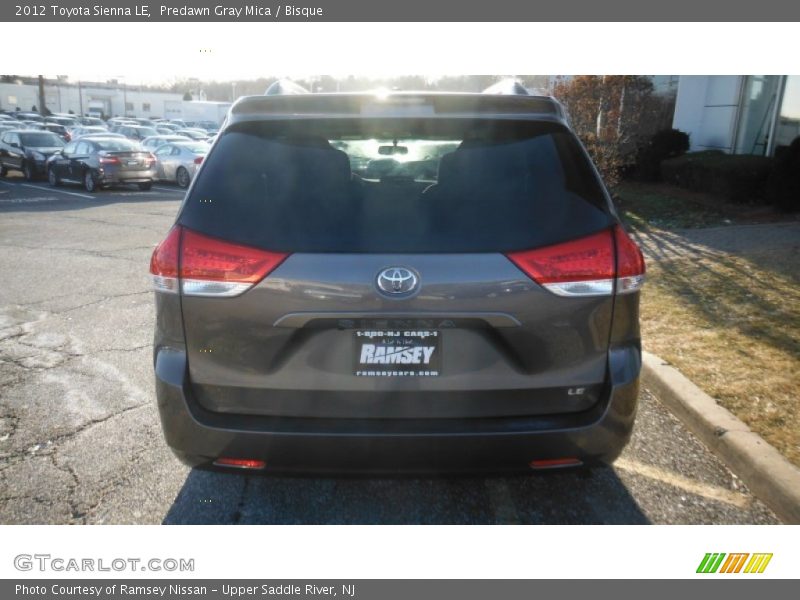 Predawn Gray Mica / Bisque 2012 Toyota Sienna LE