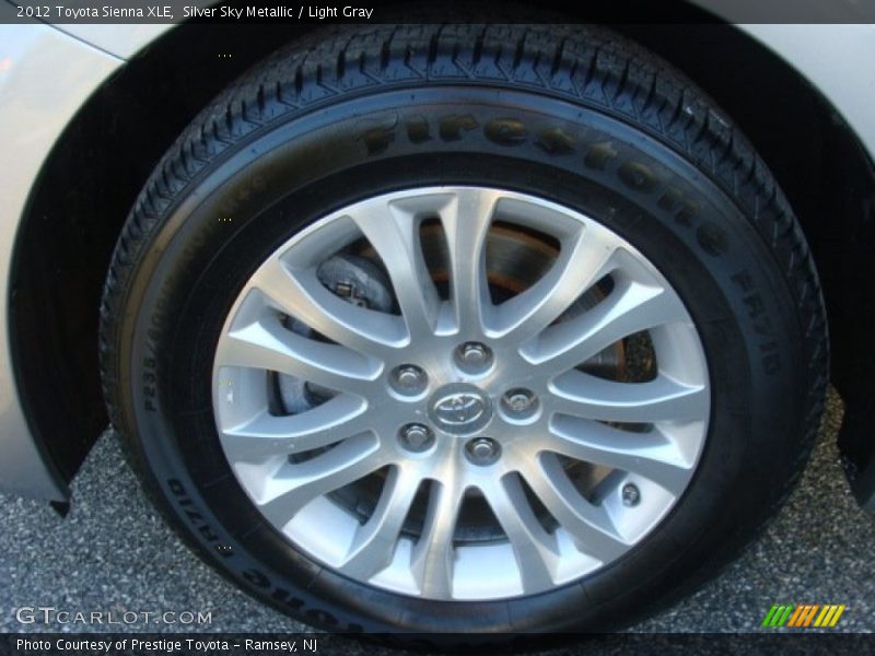 Silver Sky Metallic / Light Gray 2012 Toyota Sienna XLE