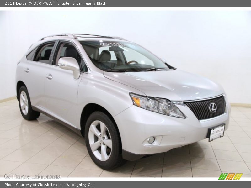 Tungsten Silver Pearl / Black 2011 Lexus RX 350 AWD