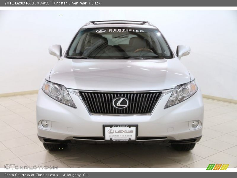 Tungsten Silver Pearl / Black 2011 Lexus RX 350 AWD