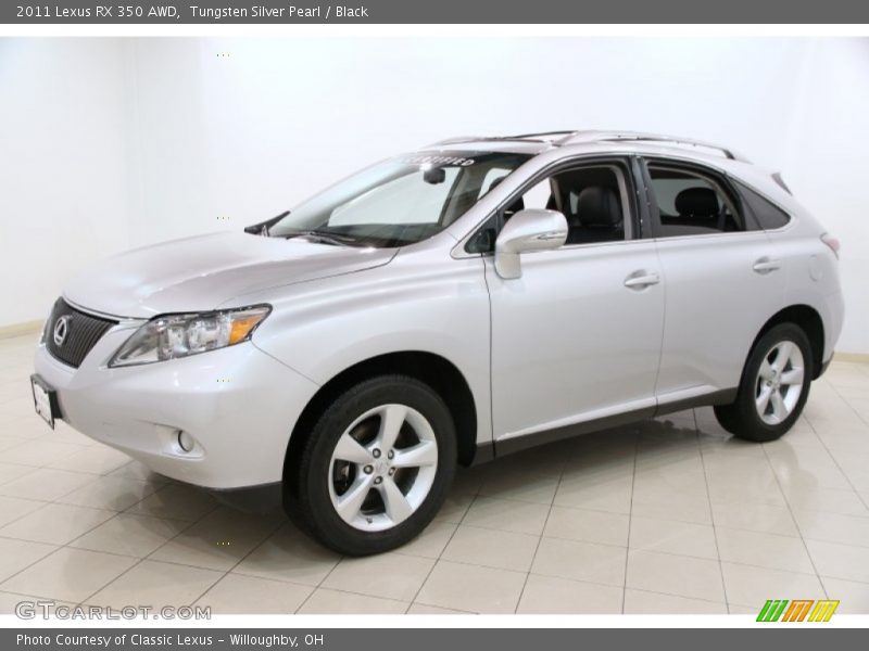 Tungsten Silver Pearl / Black 2011 Lexus RX 350 AWD