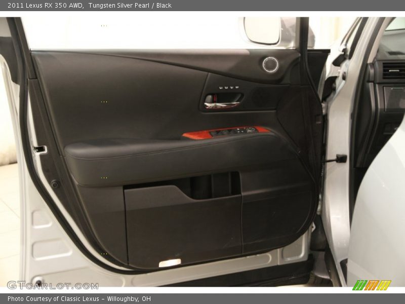Tungsten Silver Pearl / Black 2011 Lexus RX 350 AWD
