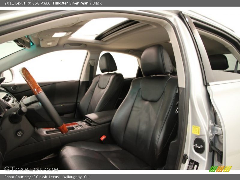 Tungsten Silver Pearl / Black 2011 Lexus RX 350 AWD