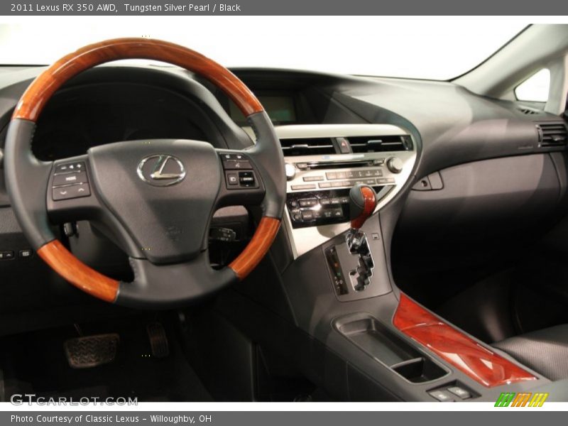 Tungsten Silver Pearl / Black 2011 Lexus RX 350 AWD