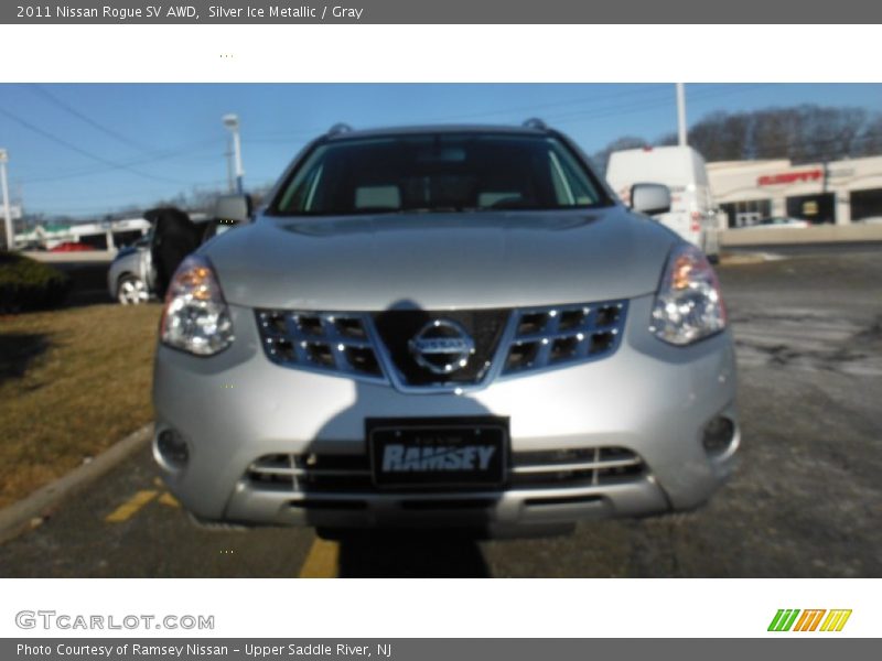 Silver Ice Metallic / Gray 2011 Nissan Rogue SV AWD