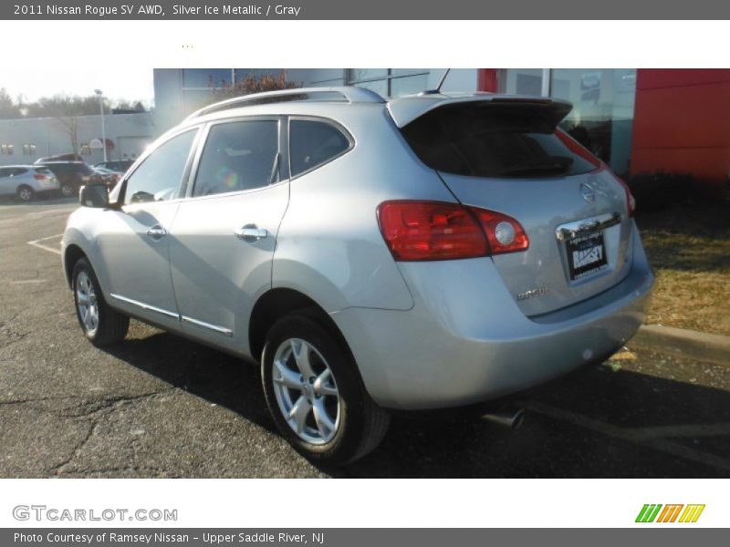 Silver Ice Metallic / Gray 2011 Nissan Rogue SV AWD