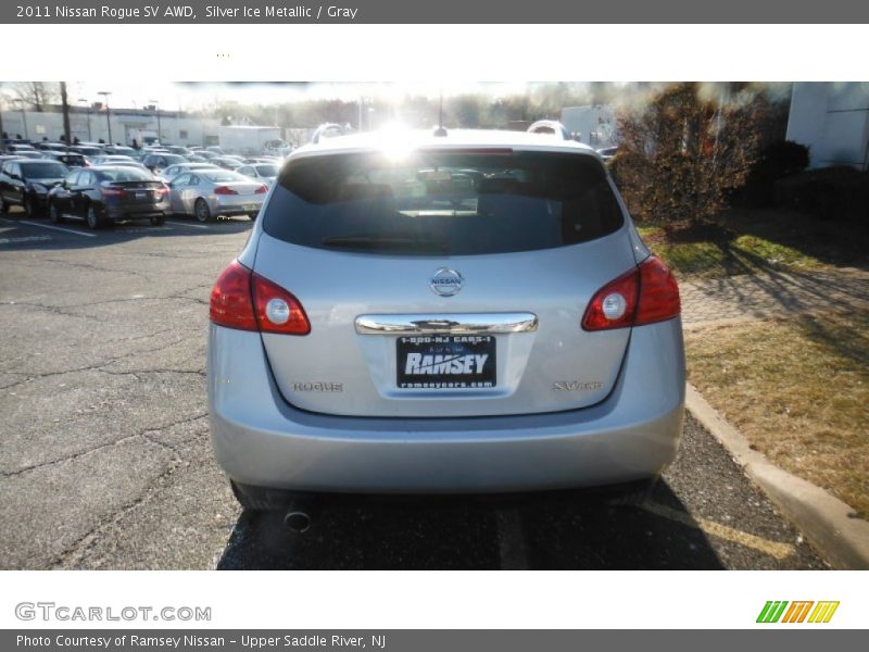Silver Ice Metallic / Gray 2011 Nissan Rogue SV AWD