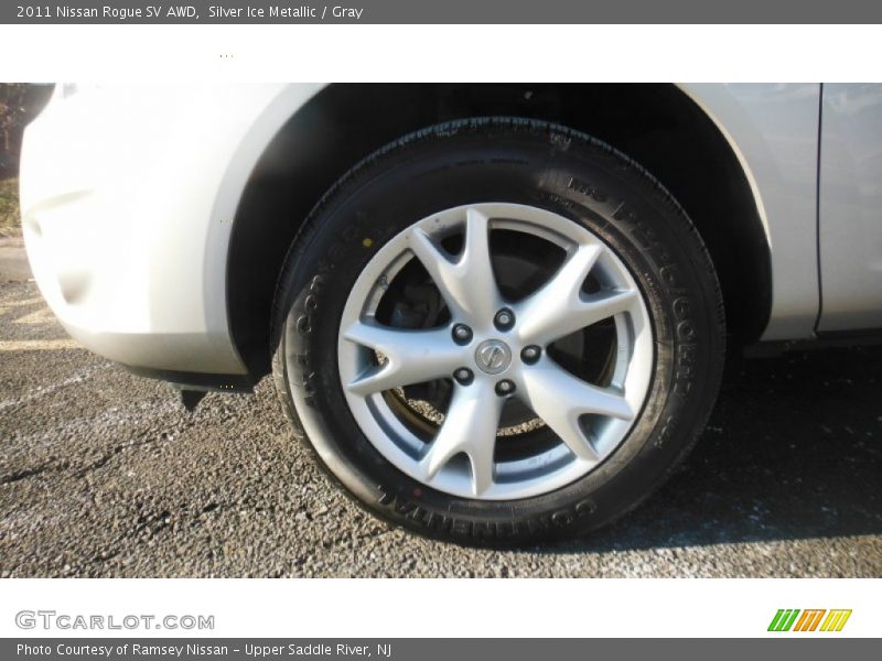 Silver Ice Metallic / Gray 2011 Nissan Rogue SV AWD