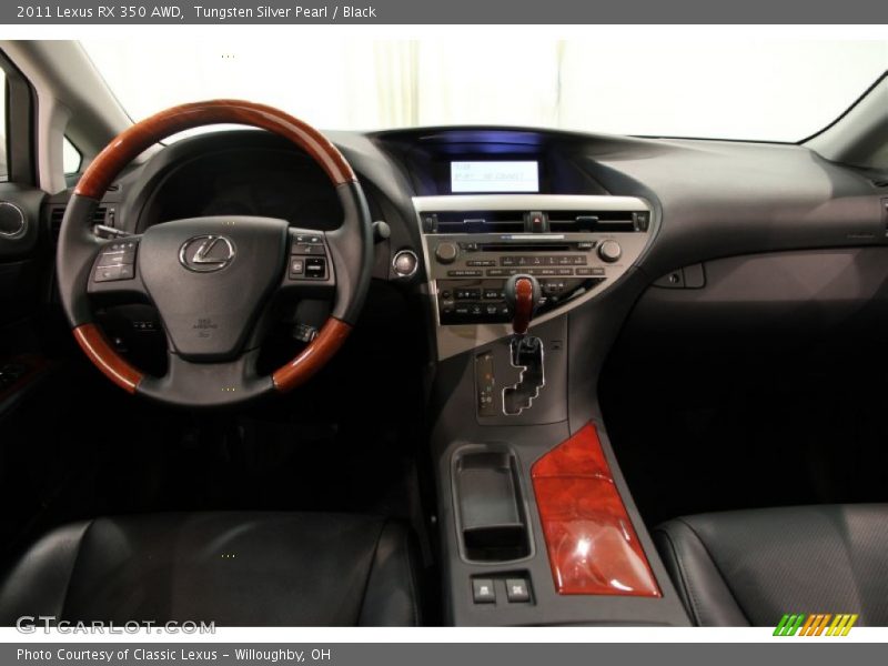 Tungsten Silver Pearl / Black 2011 Lexus RX 350 AWD