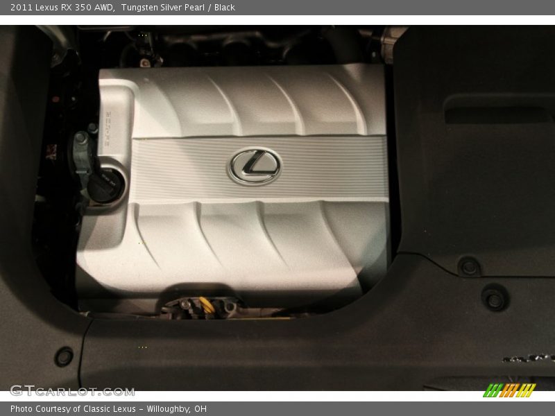 Tungsten Silver Pearl / Black 2011 Lexus RX 350 AWD