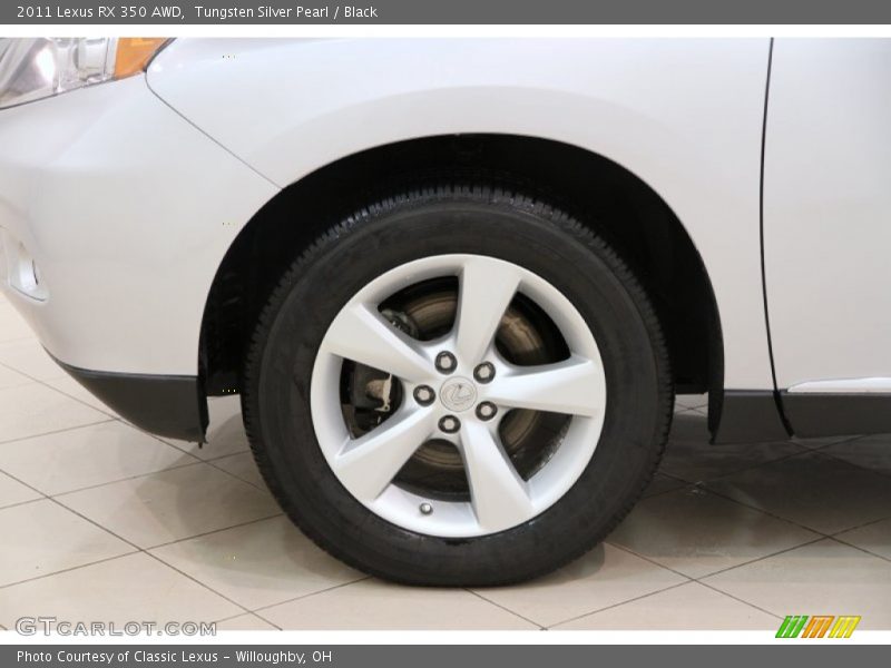 Tungsten Silver Pearl / Black 2011 Lexus RX 350 AWD