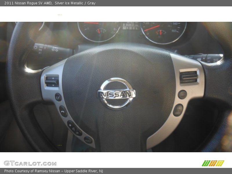 Silver Ice Metallic / Gray 2011 Nissan Rogue SV AWD