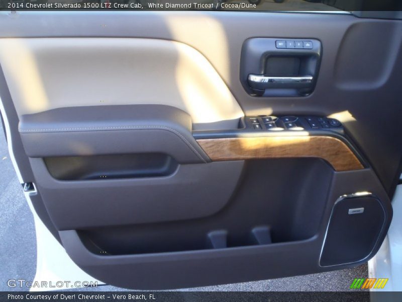 White Diamond Tricoat / Cocoa/Dune 2014 Chevrolet Silverado 1500 LTZ Crew Cab